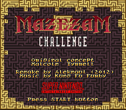 MazezaM Challenge Title Screen